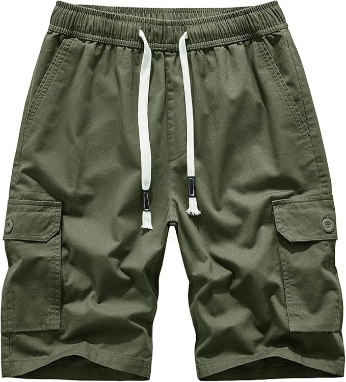Men’s elastic waist cargo shorts