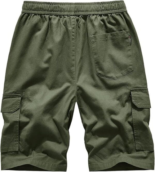 Men’s elastic waist cargo shorts