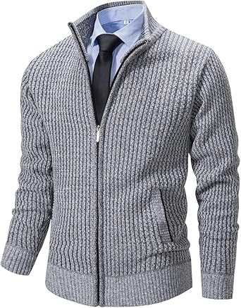 Men’s cardigan zipper knitted sweater